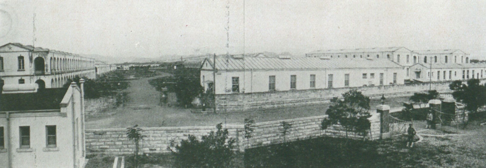 1930年代的臺灣步兵第一聯隊兵舍，戰後作為憲兵司令部使用（中央研究院臺灣史研究所檔案館典藏）